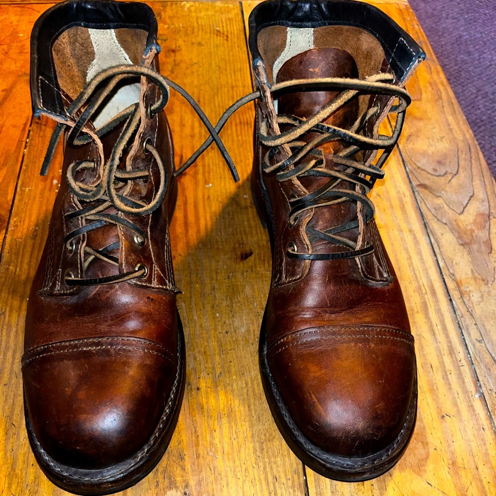Frye Logan Cap Toe Brown Boot